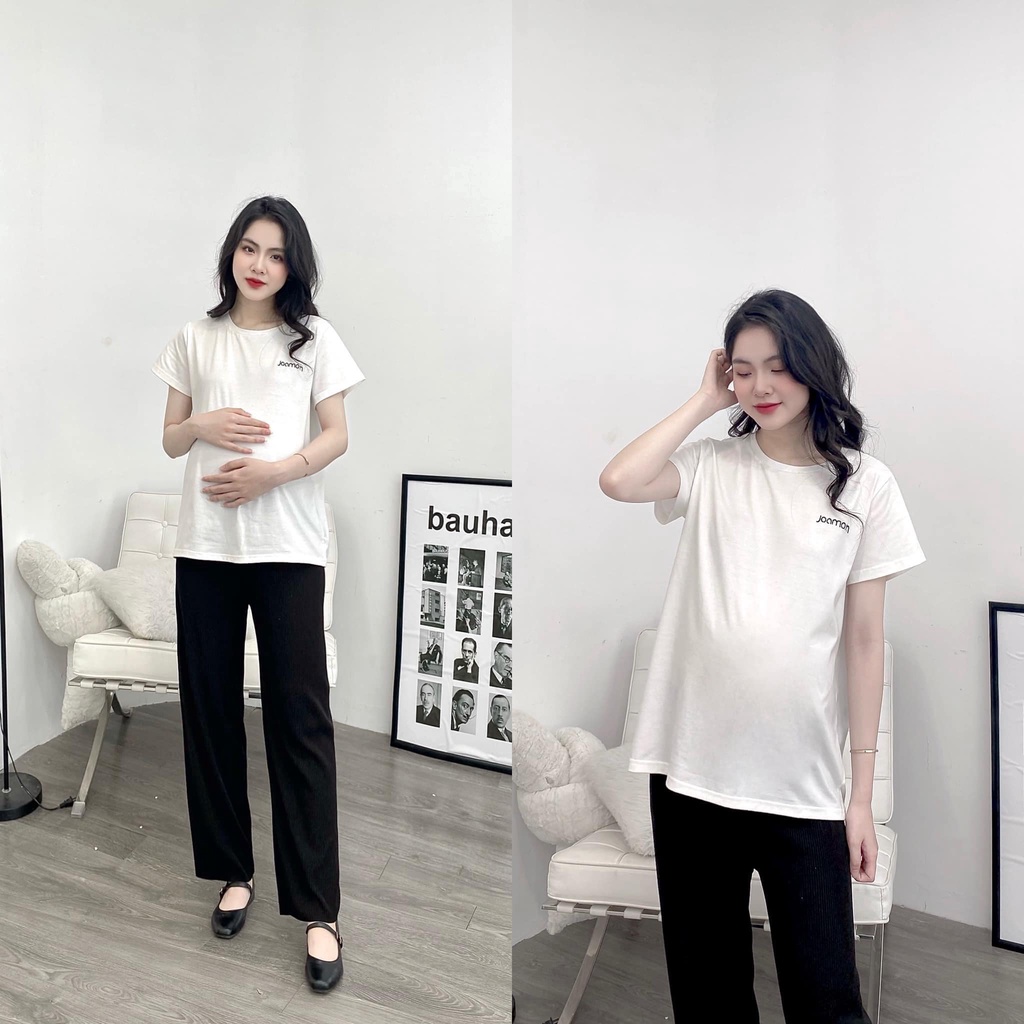 Quần Bầu công sở dáng suông dập ly phần bụng có dây đai chun điều chỉnh nhiều nấc tiện lợi Joamom Qb057