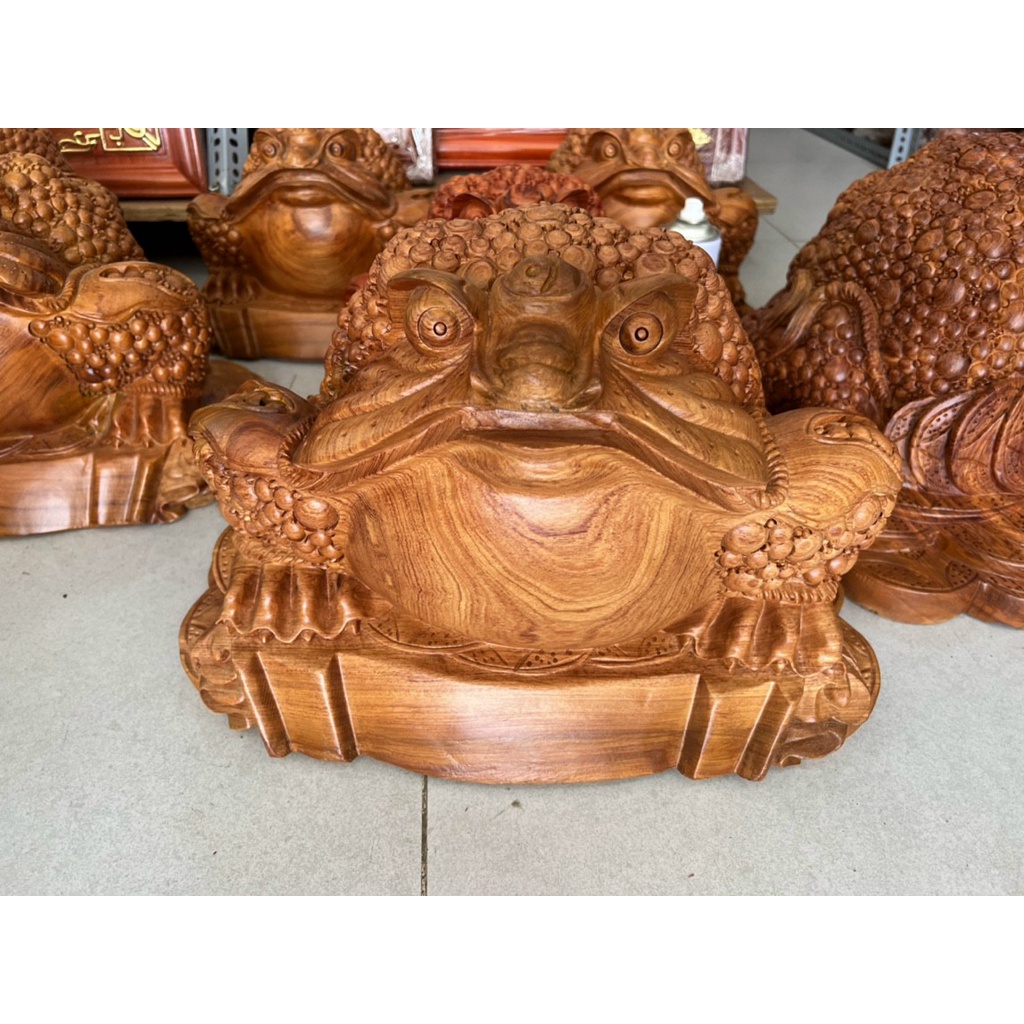 Cóc thiền thừ gỗ hương đá liền khối