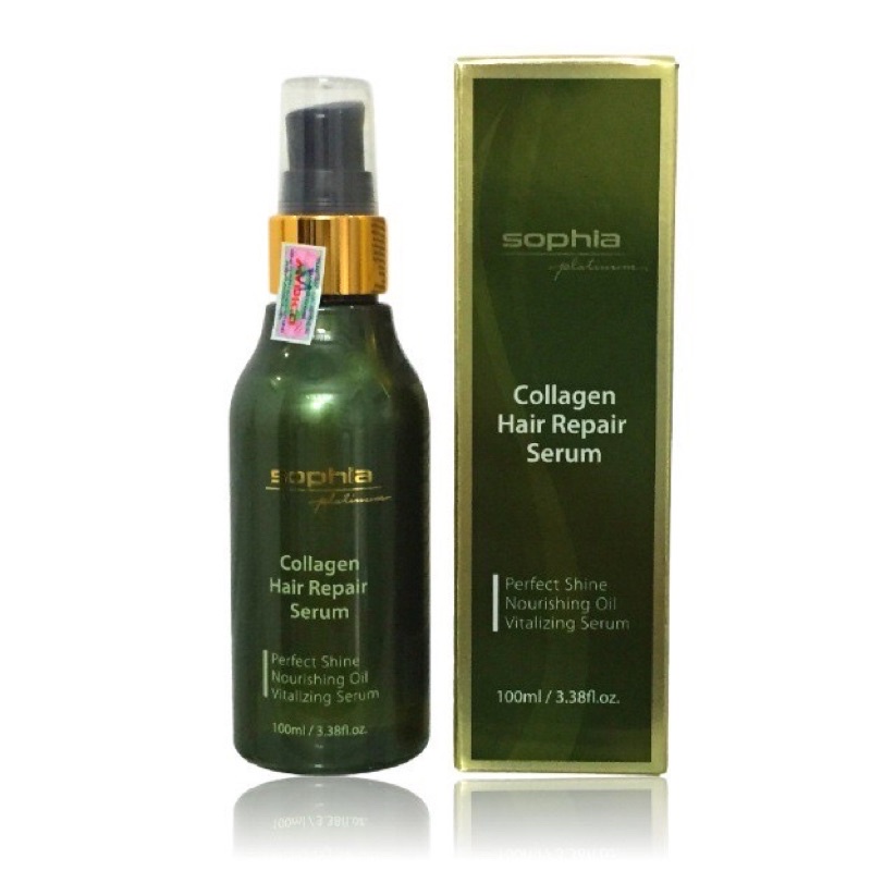 Combo Xịt dưỡng tóc SOPHIA Hàn Quốc 250ml / Tinh Dầu Phục Hồi Tóc Sophia Collagen Hair Repair Serum 100ml