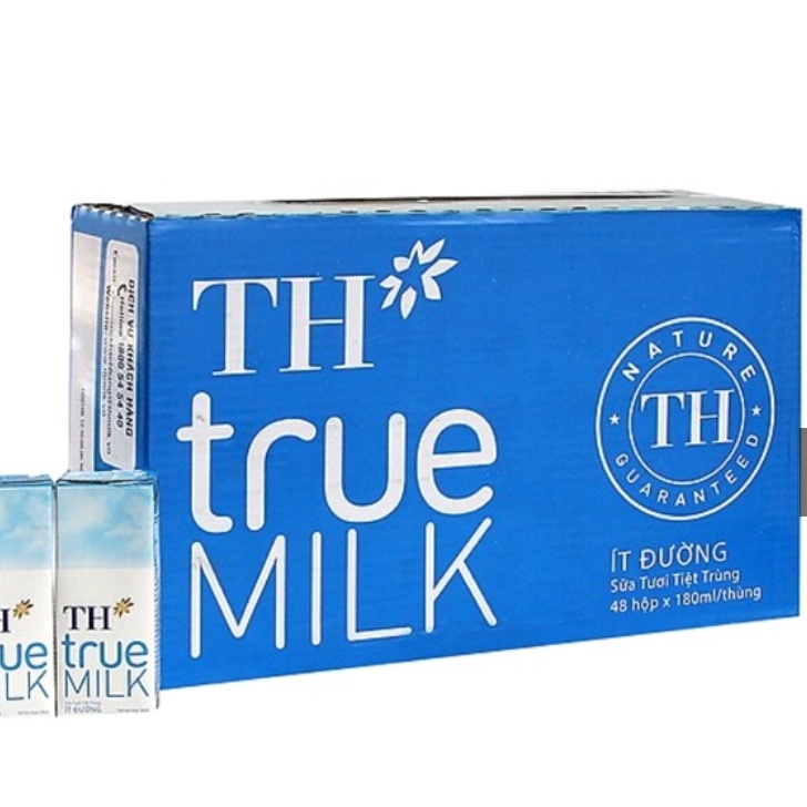 thung sữa TH truemilk loại 180ml có đường /it đường