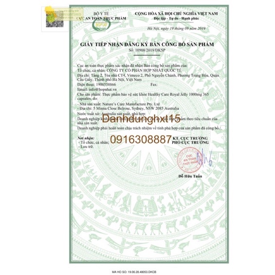 Sữa Ong Chúa Royal Jelly 1000mg Healthy Care Úc 365v