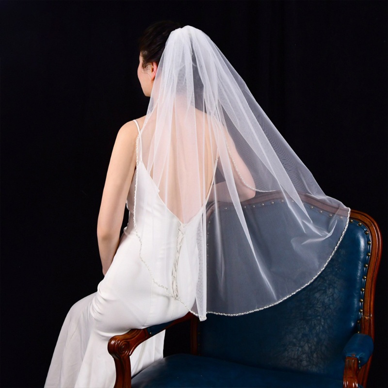 Mạng Che Mặt 1 Tầng Kèm Lược Chải Tóc Dài Hóa Trang Tiệc Cưới YOUYO