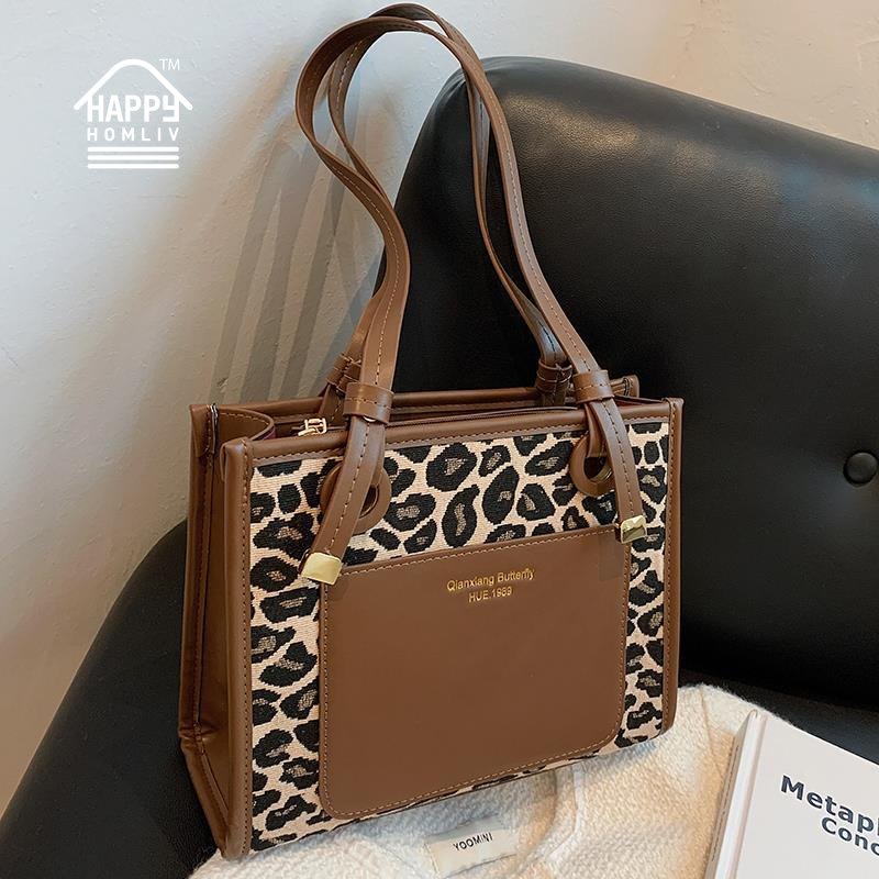 Túi đeo vai HAPPY HOMLIV họa tiết phong cách retro cho nữ