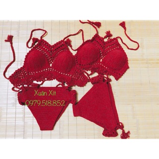 Áo bikini len handmade