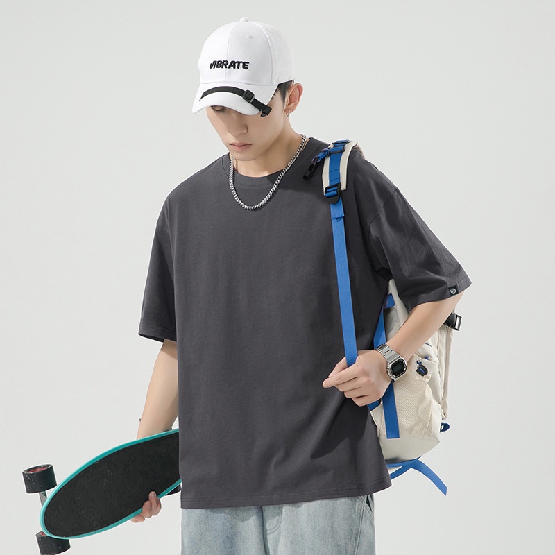 Áo thun trơn ngắn tay Uninor áo phông tay lỡ basic tee cotton form rộng màu đen trắng xám