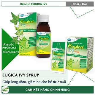 Siro Ho EUGICA IVY - Chiết xuất Cao Lá Thường Xuân - Giảm ho, Long đờm cho trẻ từ 2 tuổi [Prospan]