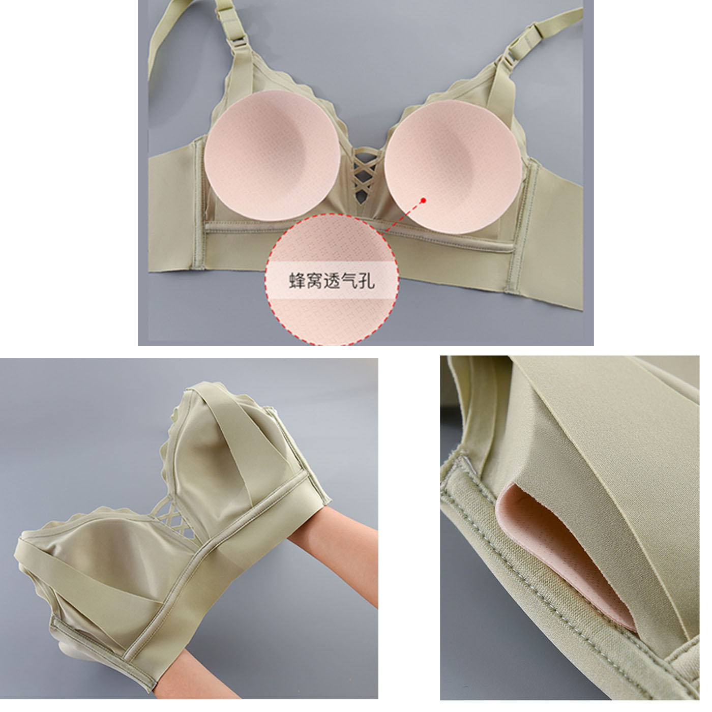 Áo ngực không gọng kim loại vải mỏng thoáng khí 35 ABCD-42 BCD dành cho mẹ bầu nuôi con