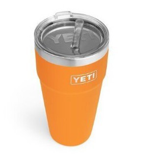 Bình nước giữ nhiệt inox 304 Yeti 26oz kèm nắp ống hút, Ly cốc giữ nhiệt mini 770ml cao cấp Cam Orange Nhập khẩu Mỹ