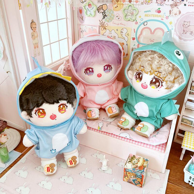 Bộ Áo Liền Quần Vải Cotton 20cm Thiết Kế Dễ Thương Cho Búp Bê