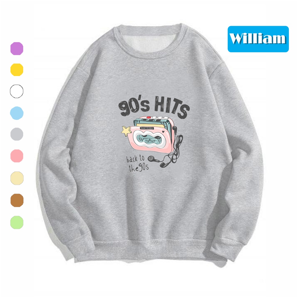 Áo sweater nam nữ in hình cực cute chất nỉ dày dặn, hợp làm áo cặp William - DS197