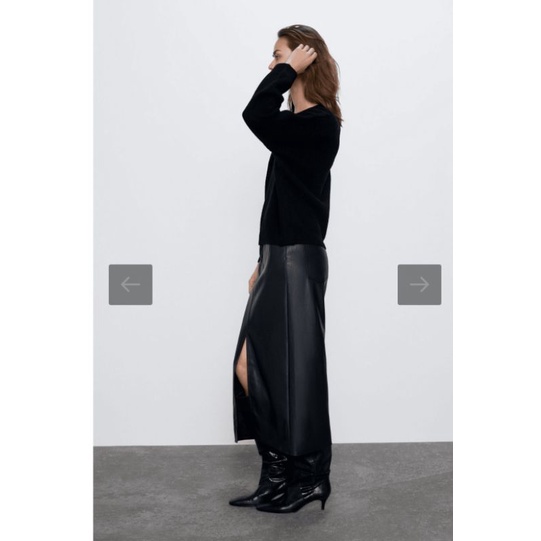 Chân váy Da Zara Authentic sz Xs