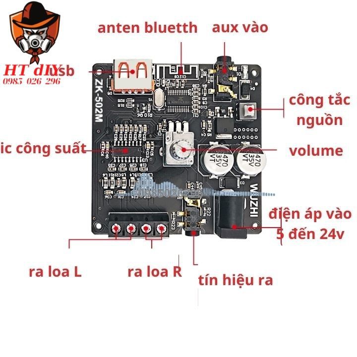 [Mã ELHACE giảm 4% đơn 300K] mạch khuếch đại công suất hifi class D 50wx50w ⚡CHẤT ÂM HIFI⚡ mạch đa dải điện áp