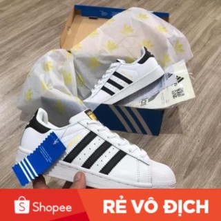Giày Sneaker Nam Nữ Trắng Adidas Mũi Sò, Giày Thể Thao Das Sò Đủ Size Nam Nữ