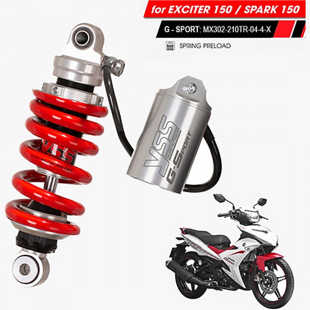 Phuộc YSS G-Sport Exciter 150/Spark 150 MX302-210TR-04-4-X Hàng thái chính hãng