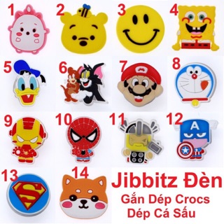 Nút gắn dép jibbitz, sticker có đèn