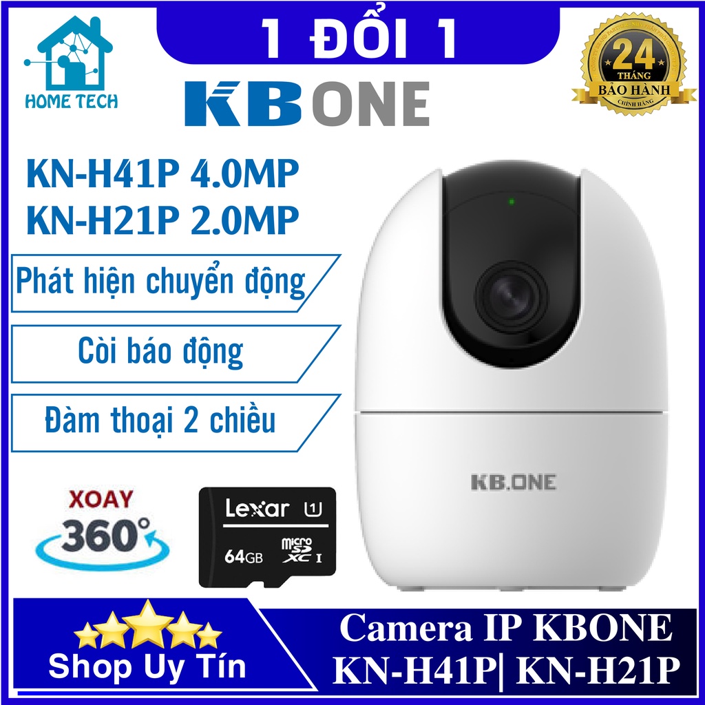Camera IP Wifi KBONE KN-H21PA 2.0MP 1080p xoay 360 - Chính hãng BH 12 tháng
