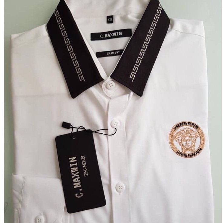 Áoso Mi Nam Trắng Họa Tiết Nỏ Vosac Áo Sơ Mi Nam Hàn Quốc Cao Cấp Thunsi | BigBuy360 - bigbuy360.vn