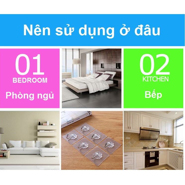 Móc dán siêu chịu lực đa năng [Đơn 50k tặng kẹp tóc Hàn Quốc cực xinh]