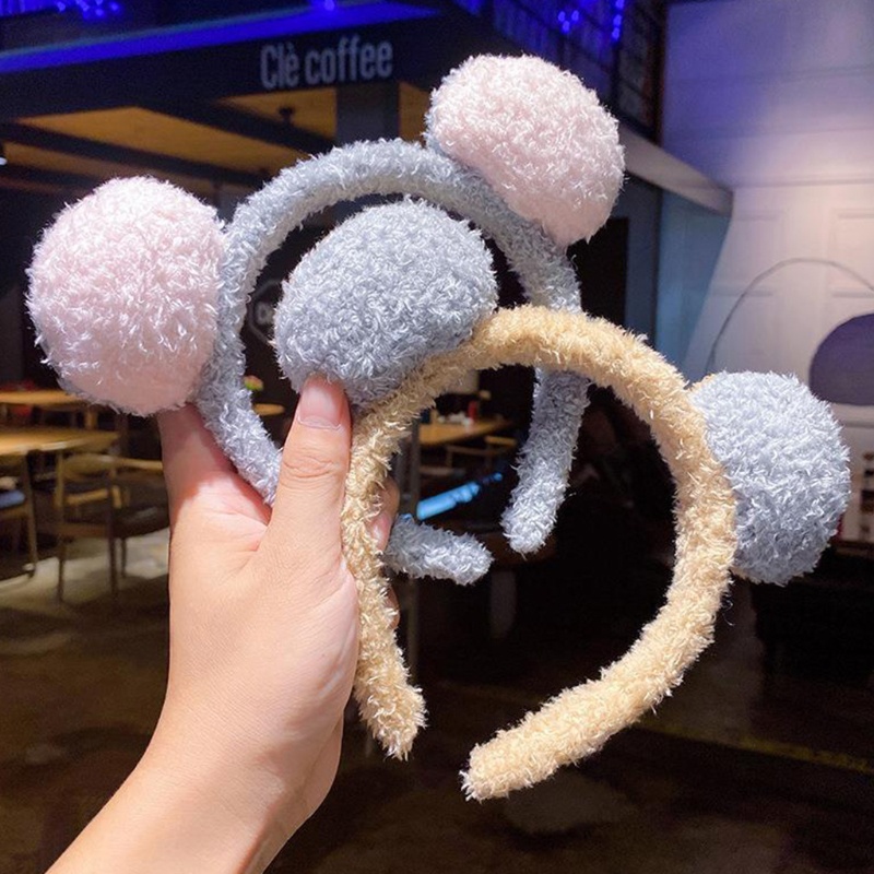 Flgo Băng Đô Trang Điểm Lông Xù Dễ Thương Dành Cho Bạn Nữ