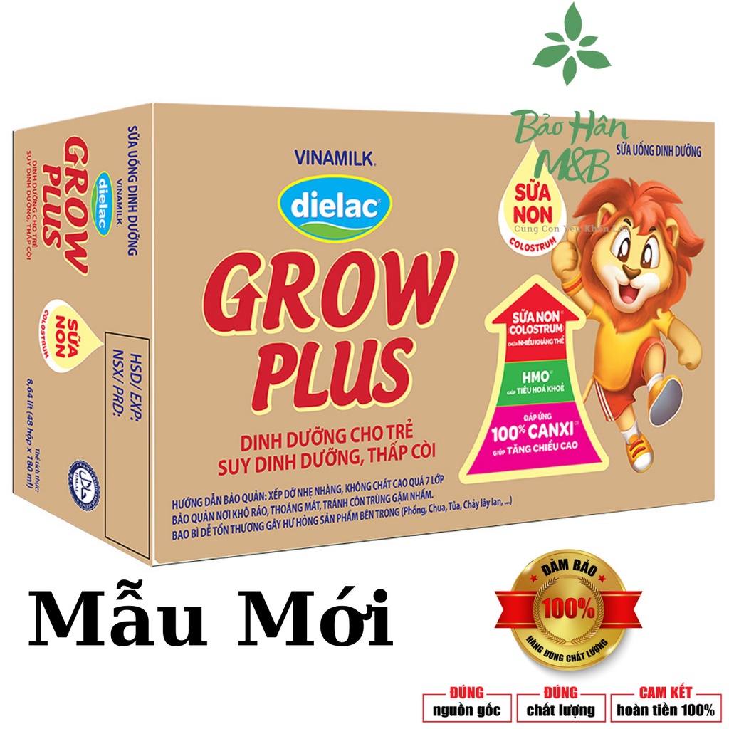 Sữa Bột Pha Sẵn Grow Plus Vinamilk 110ml [ Mẫu Mơi]  [ Thùng x48H]  [ date luôn mới ]