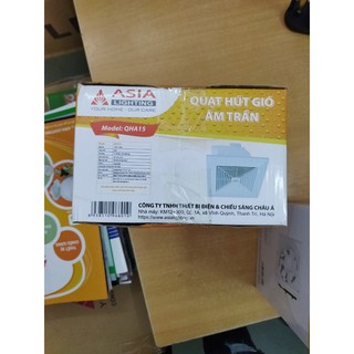 Quạt Hút Gió Âm Trần cao cấp chính hãng Asia Lighting có bảo hành đủ kích cỡ BẢO HÀNH 2 NĂM