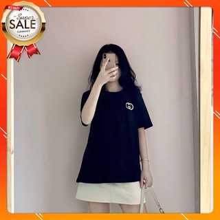 Áo thun, áo phông monogram đính đá chất cotton hàng QC cao cấp loại 1