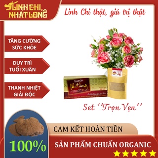 Set quà tặng sinh nhật vì sức khỏe- set quà trọn vẹn - cao khô linh chi và bột quả thể linh chi khô chính hãng nhất long