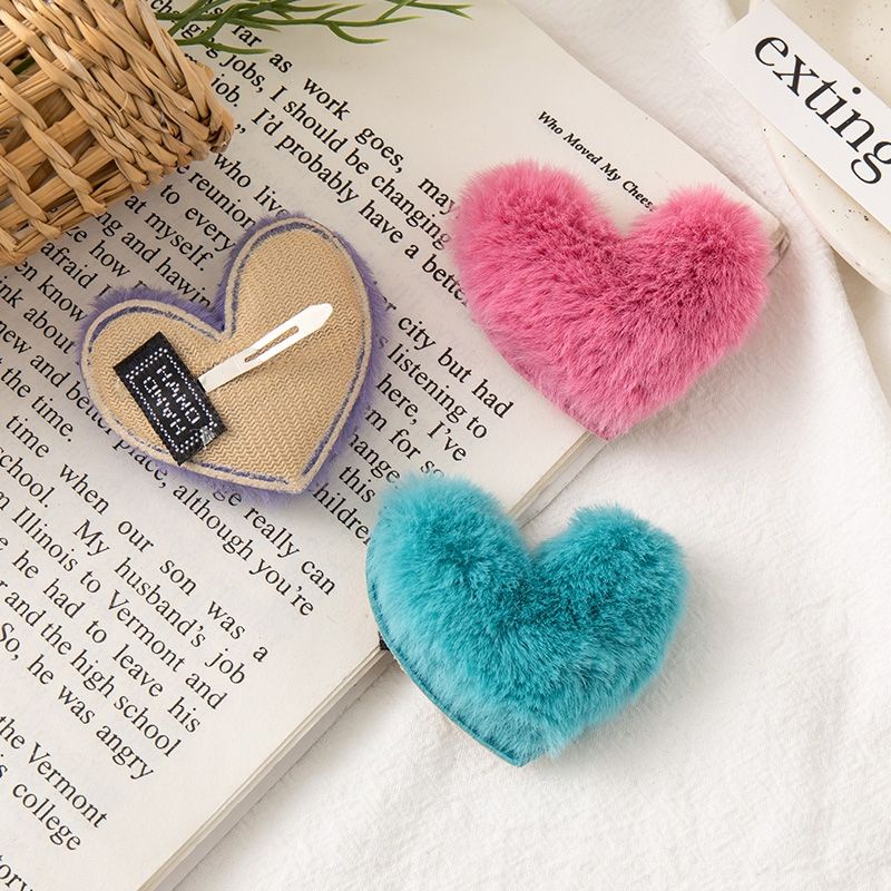 SET 5 CẶP TÓC LÔNG HÌNH TRÁI TIM CUTE