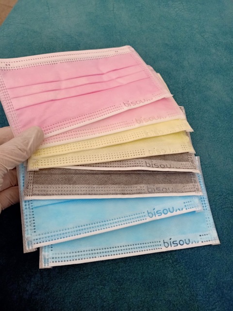 [Chính hãng] khẩu trang y tế bisou đủ màu 4 lớp - hộp 50c | BigBuy360 - bigbuy360.vn