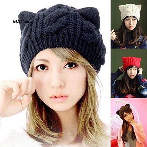 Nón Len Tai Mèo Mac1 Dễ Thương Cho Nữ