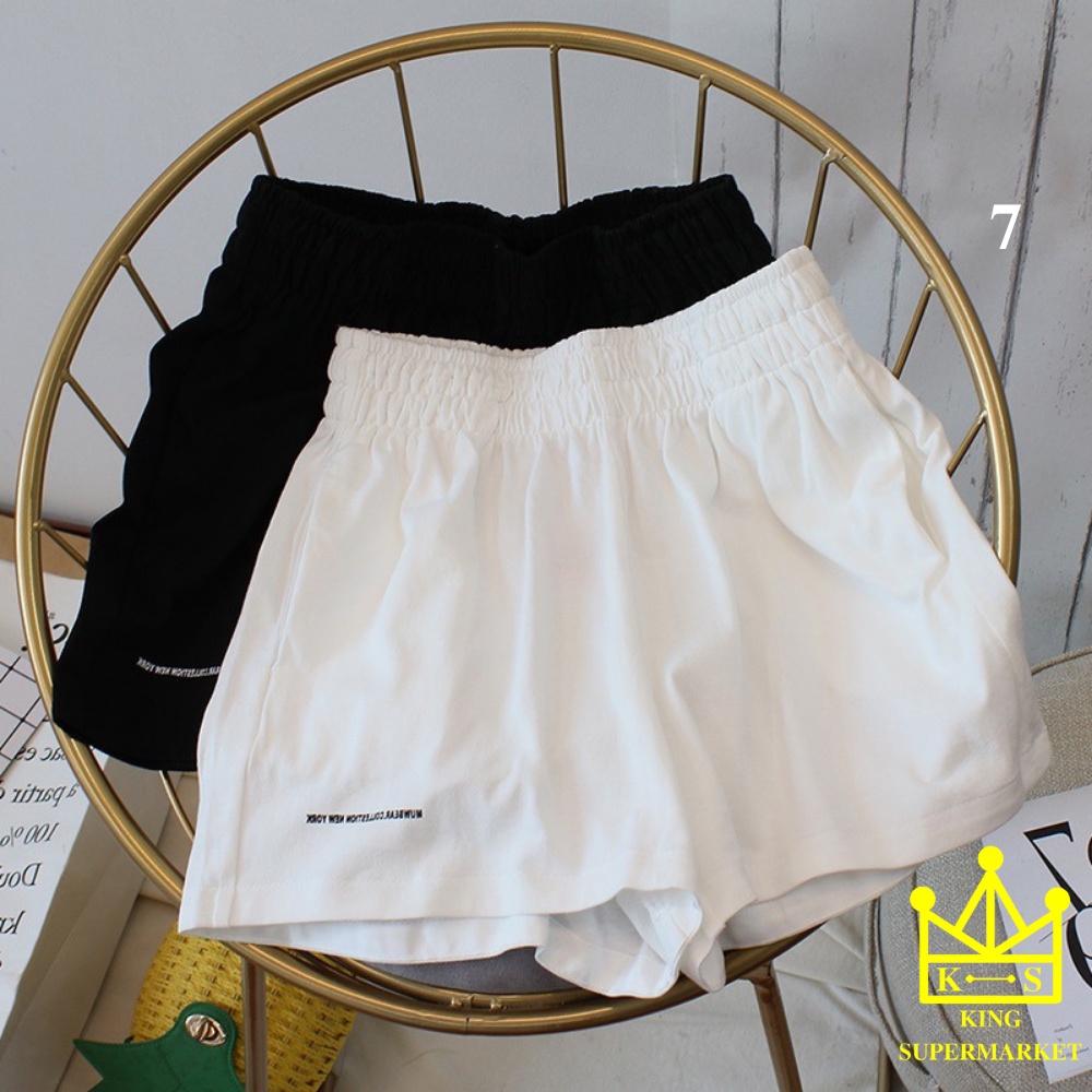 Quần Đùi Nữ Thêu Chữ, Quần Short Basic Vải Đũi Thoáng Mát Mã 057