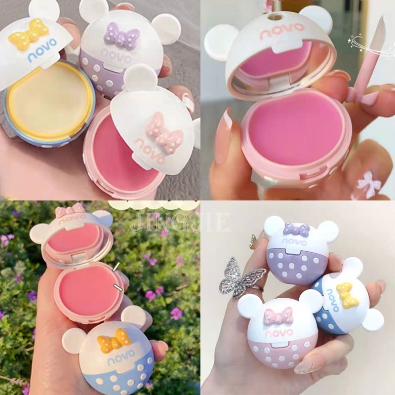 Mặt nạ môi dưỡng ẩm NOVO 8g làm mờ nếp nhăn kiểu đầu gấu dễ thương