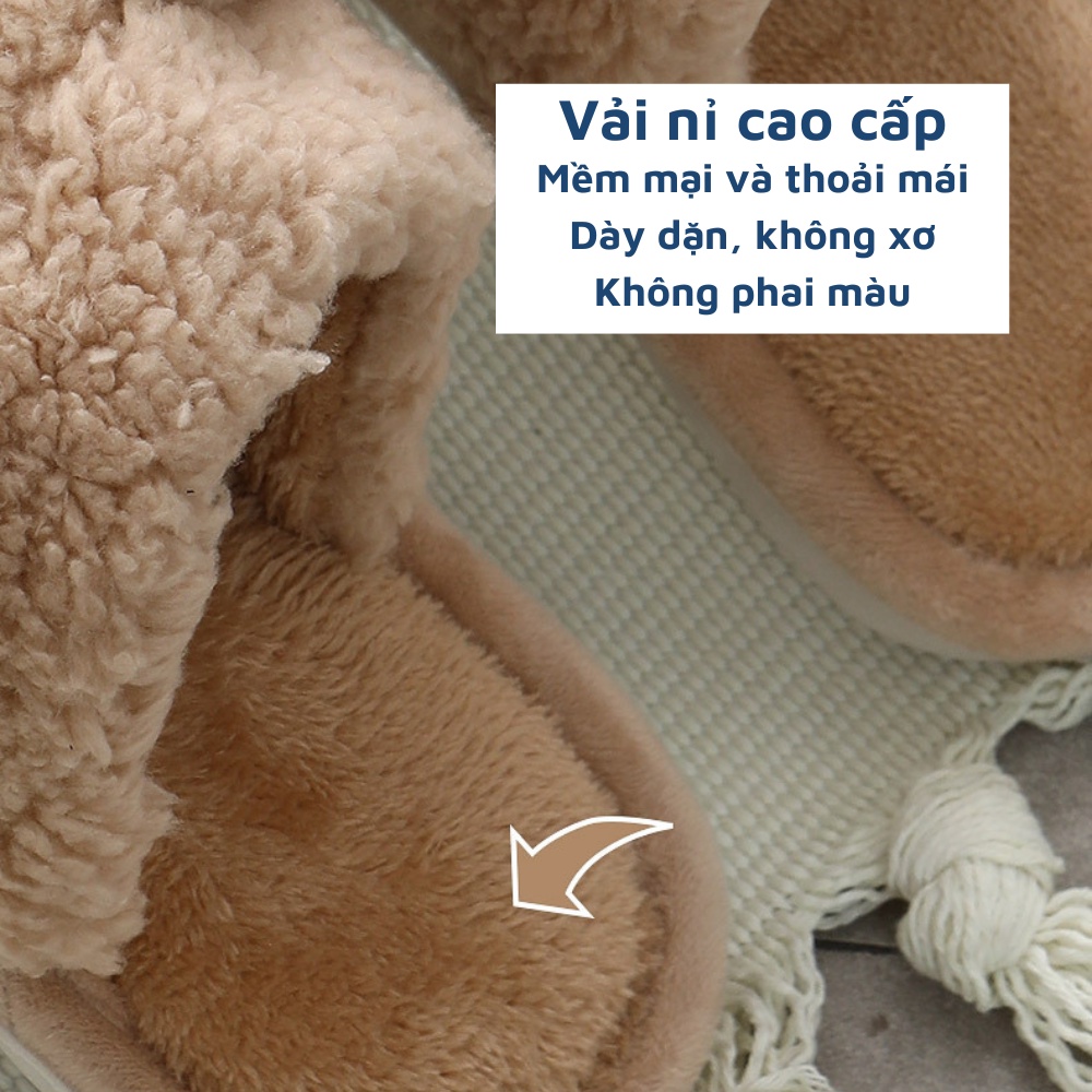 Dép bông đi trong nhà hình cún dễ thương ấm áp cho cả nam và nữ