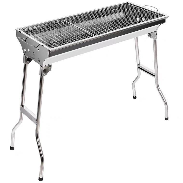 Bếp nướng than hoa BBQ MD8009 ngoài trời, dã ngoại- Chất liệu INOX cao cấp, gấp gọn tiện lợi !