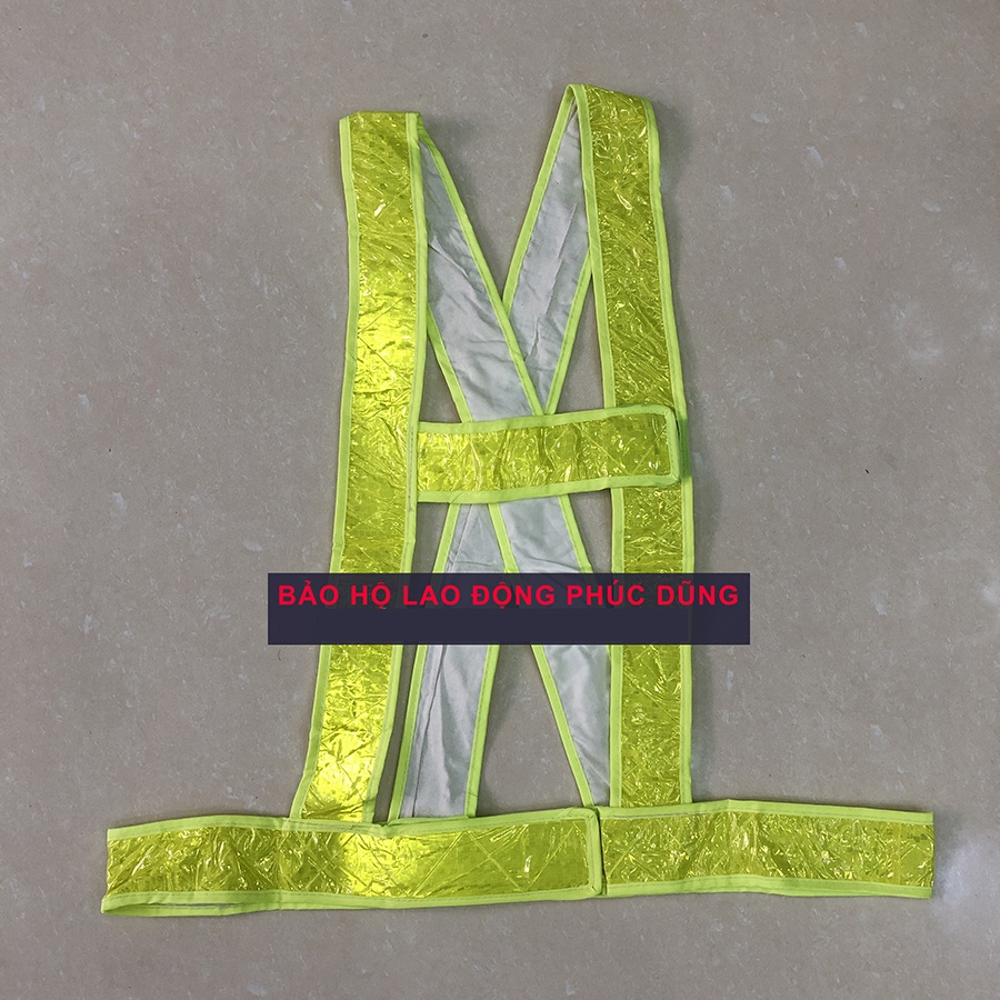 Áo phản quang giá rẻ, dây phản quang khoác ngoài đi phượt miếng dán tiện lợi ôm sát người phát sáng tốt môi trường tối