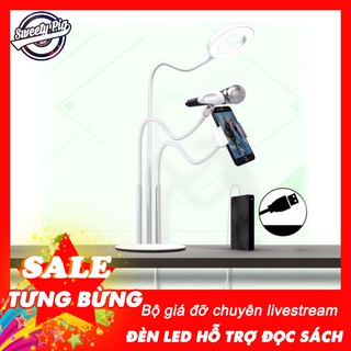 ⚡giá sốc⚡bộ giá đỡ chuyên livestream + đèn led