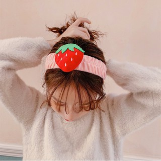 Băng Đô Turban Quả Dâu Tây 3D Strawberry Cute Hột Me ^^