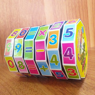 Creative Digital Cylindrical Plastic Cube Toy