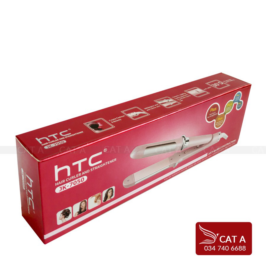 [🌺SALE SỐC🌺] Máy ép tóc chính hãng HTC - JK7050 - Là thẳng tóc, duỗi tóc mức nhiệt tốt, không gãy tóc