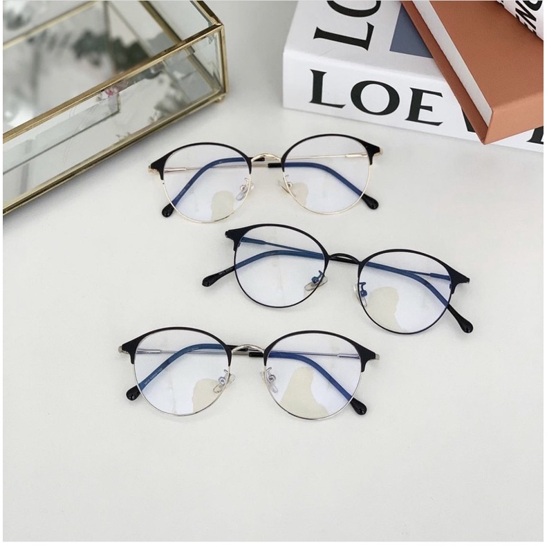 Gọng kính cận, kính giả cận nam nữ kèm tròng 0 độ, thanh mảnh Jolie eyewear - Lắp tròng theo yêu cầu