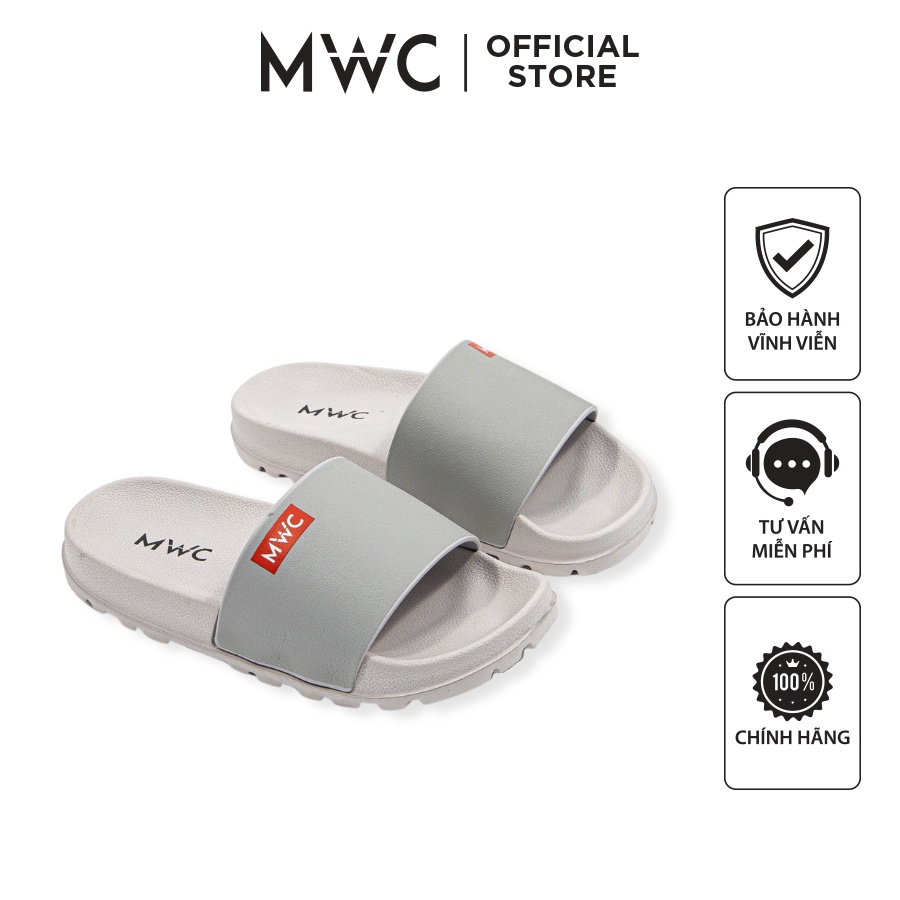 Dép Đúc Nữ MWC Đế Bằng Quai To In Logo NUDE- 8141