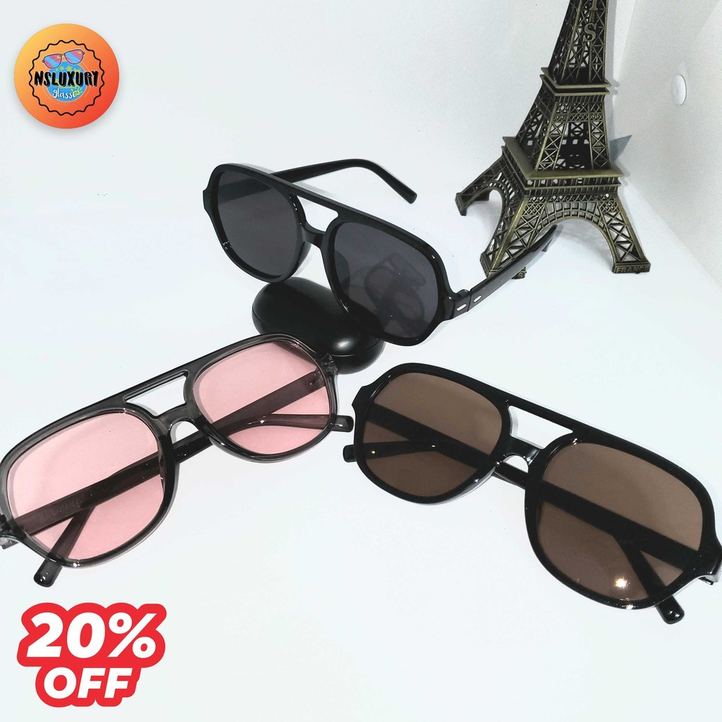 ❤️FREESHIP❤️ Kính Râm Hàn Quốc Nam Nữ Hot Trend 2020 Cực Cool, Tặng Kèm Hộp Đựng + Khăn Lau