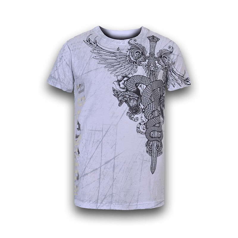 Áo Thun ASCENSION in hình kiếm và rắn độc lạ cực ngầu, 100% Cotton vnxk. - Hàng nhập khẩu