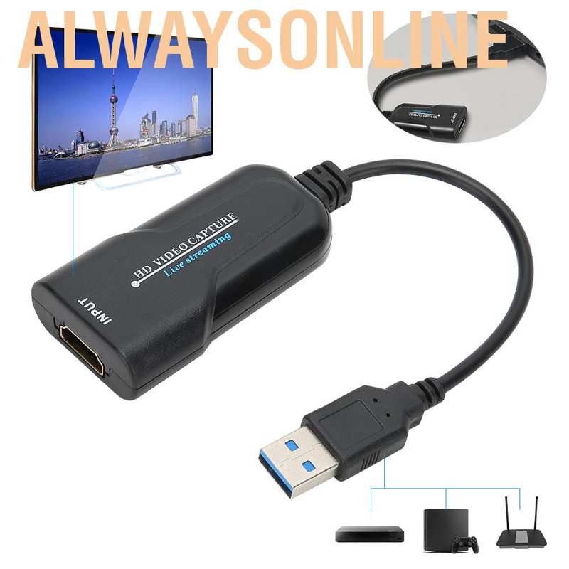 Thiết bị hộp thu thẻ âm thanh video DVD HDV 4K tới USB 2.0 HDMI K004 cho PS4