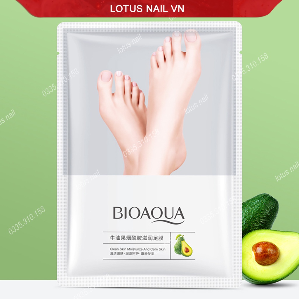 Mặt nạ ủ chân BIOAQUA tẩy tế bào chết, dưỡng ẩm làm trắng da chân