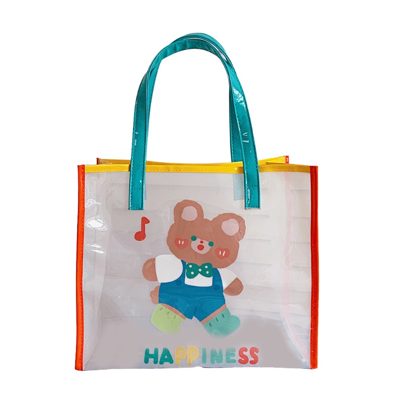 Túi Xách Jelly Màu Trong Suốt Sức Chứa Lớn Thời Trang Đi Biển Cho Nữ