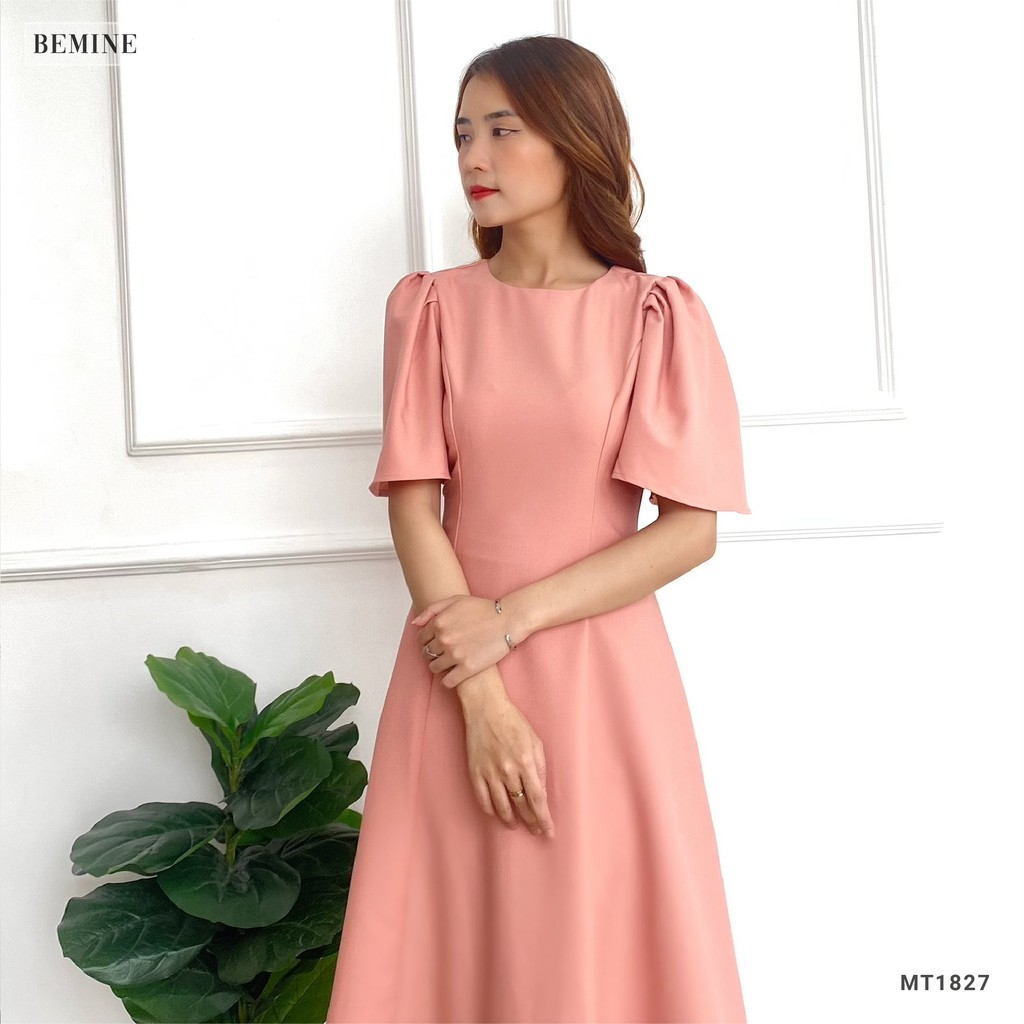 Đầm thanh lịch tay cánh tiên BEMINE MT1827HONG | BigBuy360 - bigbuy360.vn