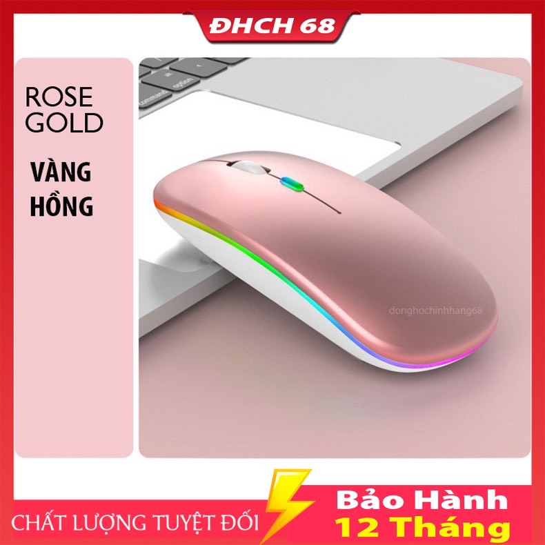 [CAO CẤP-A6] Chuột không dây A6 Flus Wireless R8 Pin sạc LED viền đa sắc màu, Dòng sản phẩm cao cấp được BH 12 Tháng