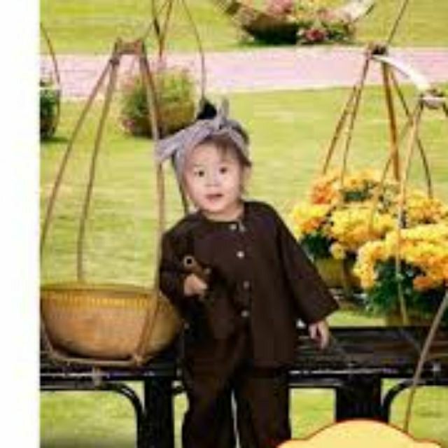 [ chất lượng ] Đồ bà ba nâu bé gái  cao cấp