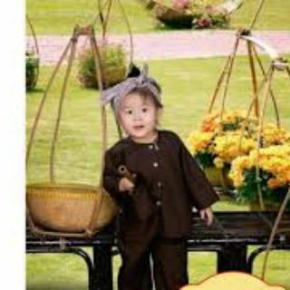[ chất lượng ] Đồ bà ba nâu bé gái  cao cấp